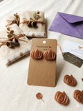 Autumn Spice Pumpkin Stud Earrings