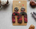 Crimson Arch Handmade Clay Earrings