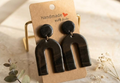 Espresso Arch Handmade Clay Earrings